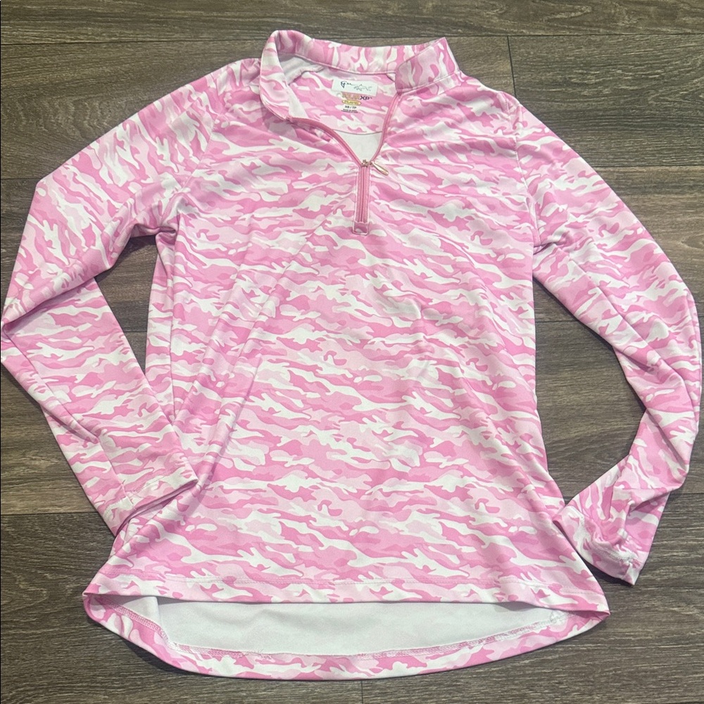 Greg Norman Collection Pink Camo Long Sleeve Top
